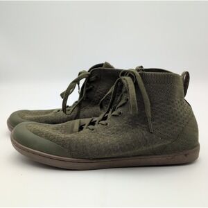 Suavs Zilker High Top Sneakers Green Olive Knit Men 13 Travel Shoes No Insole
